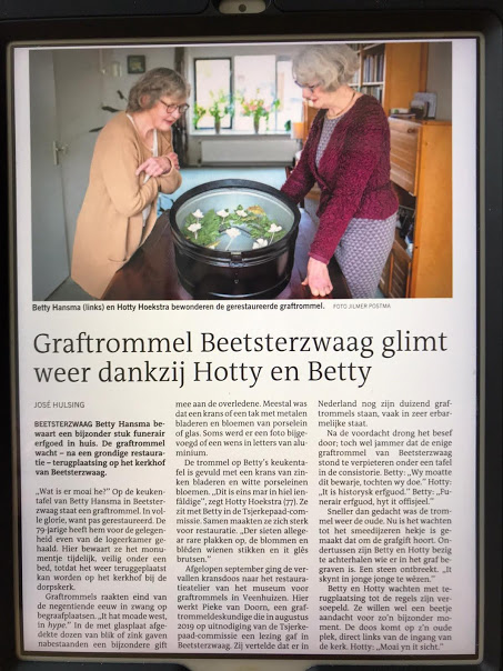 Persbericht Leeuwarder Courant d.d. 6 maart 2021